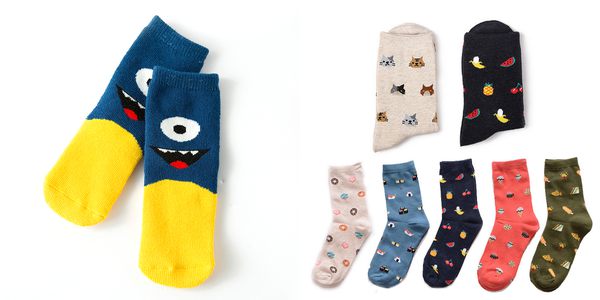 pretty cartoon cute boy tube socks
